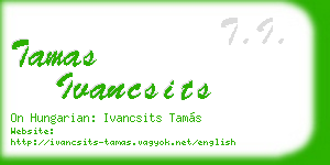 tamas ivancsits business card